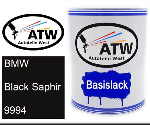 BMW, Black Saphir, 9994: 1L Lackdose, von ATW Autoteile West.